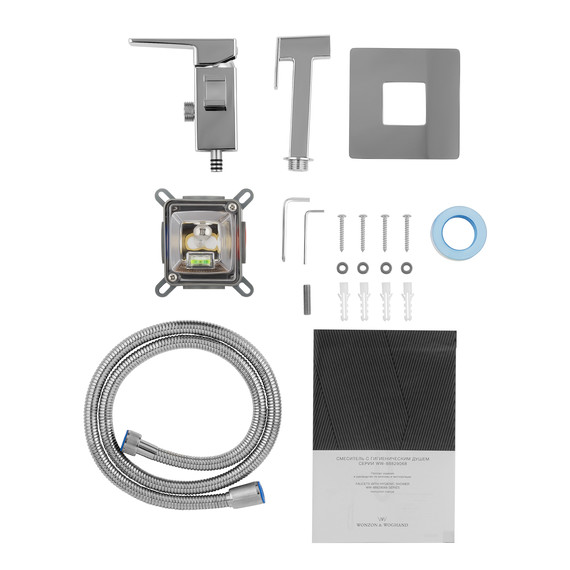 набор для гигиенического душа Wonzon & Woghand Cube 2.0 WW-88829068-CR (со скрытой частью) фото 5