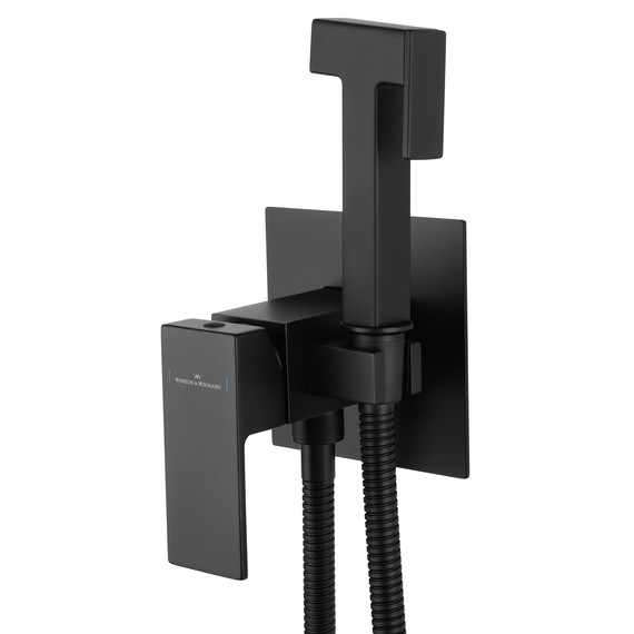 набор для гигиенического душа Wonzon & Woghand Cube WW-88829016-MB (со скрытой частью) чёрный фото 3