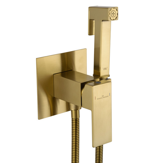 набор для гигиенического душа Wonzon & Woghand Cube WW-88829016-BG (со скрытой частью) золото фото 4