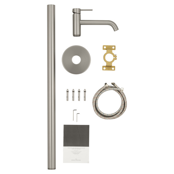 Смеситель для раковины напольный Wonzon & Woghand Stick WW-88649905-BN, никель фото 6