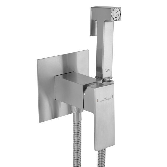 набор для гигиенического душа Wonzon & Woghand Cube WW-88829016-BN (со скрытой частью) никель фото 4