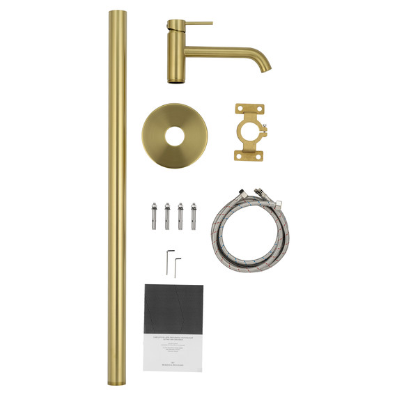 Смеситель для раковины напольный Wonzon & Woghand Stick WW-88649905-BG, золото фото 6