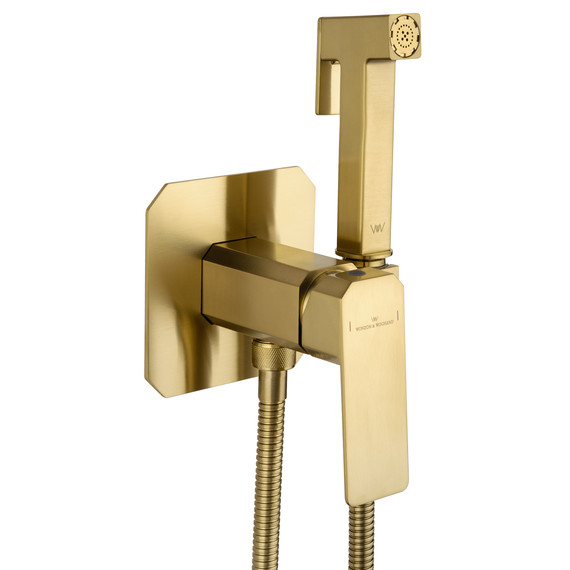 набор для гигиенического душа Wonzon & Woghand Diamond WW-88829011-BG (со скрытой частью) золото фото 4