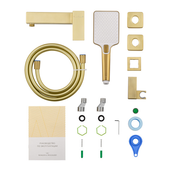 Смесители для душа Wonzon & Woghand Cube 2.0 WW-88048068-BG, золото фото 5