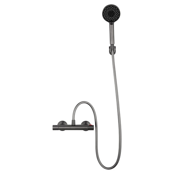 Смесители для душа с термостатом Wonzon & Woghand Inn WW-B1005-A-BGG, тёмный графит фото 2