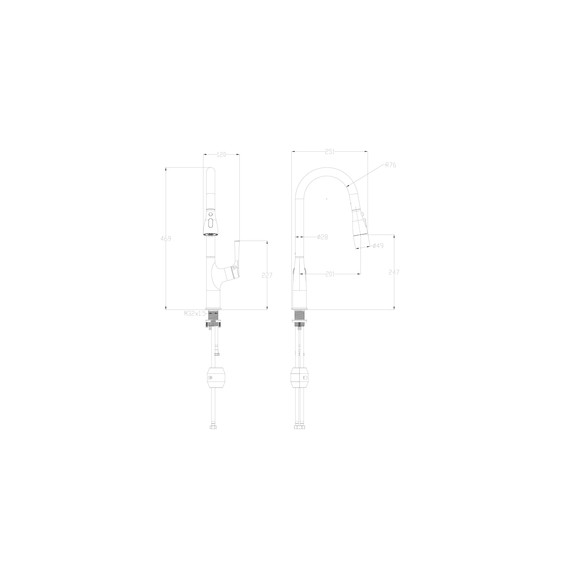 Смесители для кухни Wonzon & Woghand WW-AE54123-BGG, тёмный графит фото 6