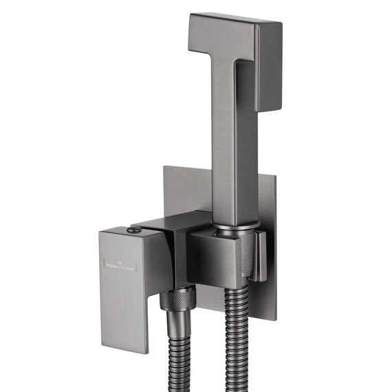 набор для гигиенического душа Wonzon & Woghand WW-88829903-BGM (со скрытой частью) тёмный графит фото 3