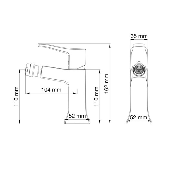Смеситель для биде Wonzon & Woghand Flex WW-88016072-MB, чёрный фото 6