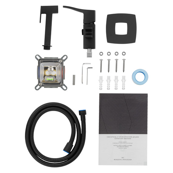 набор для гигиенического душа Wonzon & Woghand Flex WW-88829072-MB (со скрытой частью) чёрный фото 5