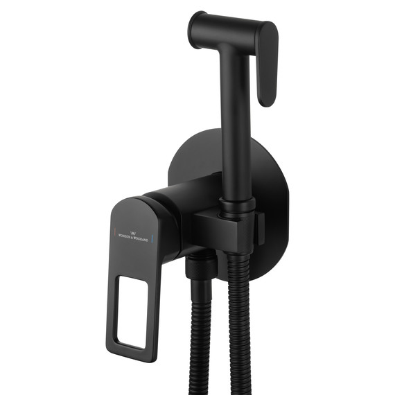 набор для гигиенического душа Wonzon & Woghand Frame WW-88829010-MB (со скрытой частью) чёрный фото 3