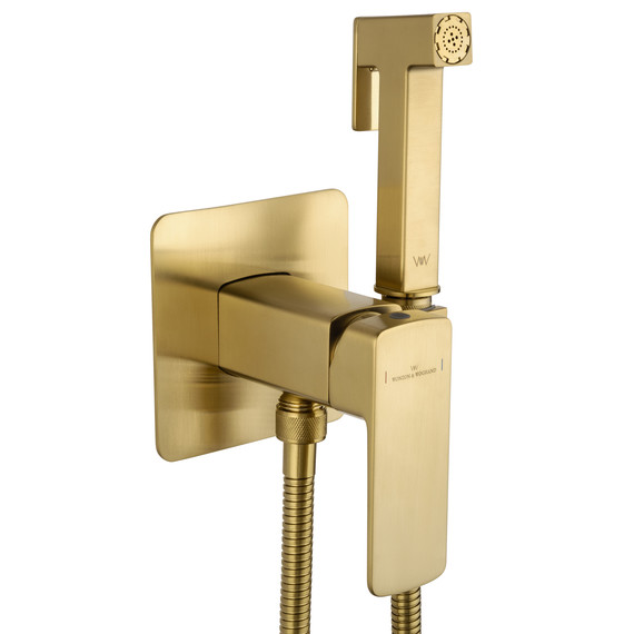 набор для гигиенического душа Wonzon & Woghand Edge WW-88829003-BG (со скрытой частью) золото фото 4