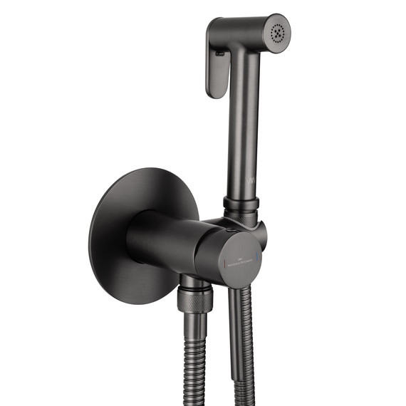 набор для гигиенического душа Wonzon & Woghand Stick WW-88829902-BGM (со скрытой частью) тёмный графит фото 4