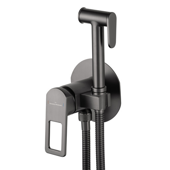 набор для гигиенического душа Wonzon & Woghand Frame WW-88829010-BGM (со скрытой частью) тёмный графит фото 3