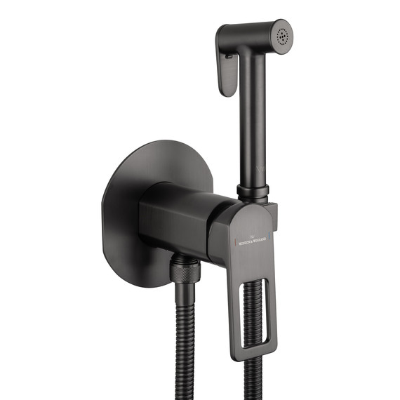 набор для гигиенического душа Wonzon & Woghand Frame WW-88829010-BGM (со скрытой частью) тёмный графит фото 4