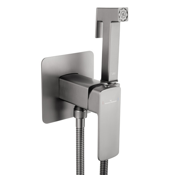 набор для гигиенического душа Wonzon & Woghand Edge WW-88829003-BGM (со скрытой частью) тёмный графит фото 6