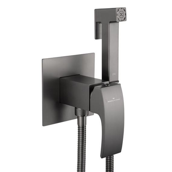 набор для гигиенического душа Wonzon & Woghand Fit WW-88829009-BGM (со скрытой частью) тёмный графит фото 4