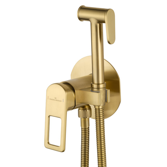 набор для гигиенического душа Wonzon & Woghand Frame WW-88829010-BG (со скрытой частью) золото фото 3