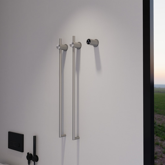 Полотенцесушитель электрический Abber Charme П2 800x345 мм AH4002BST, сталь брашированная фото 2