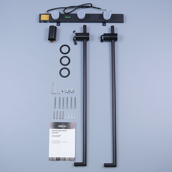 Полотенцесушитель электрический Abber Charme П2 800x345 мм AH4002MB, чёрный матовый фото 3