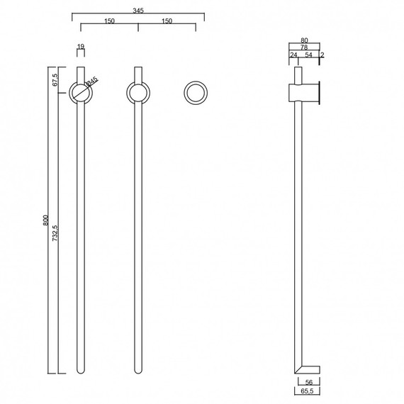 Полотенцесушитель электрический Abber Charme П2 800x345 мм AH4002MW, белый матовый фото 4