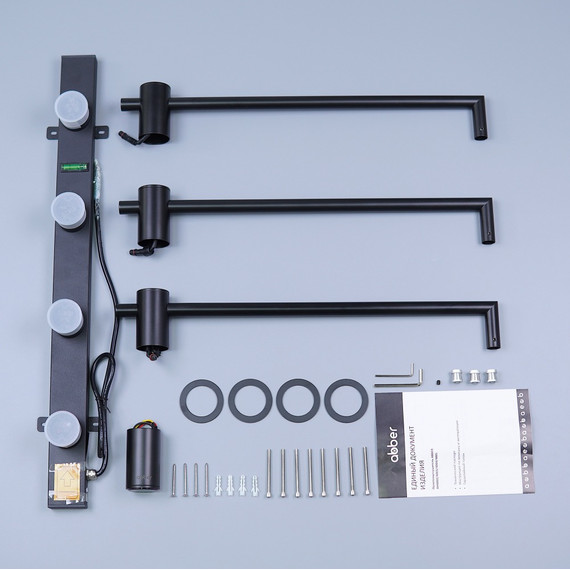 Полотенцесушитель электрический Abber Charme П3 495x520 мм AH4003MB, чёрный матовый фото 3