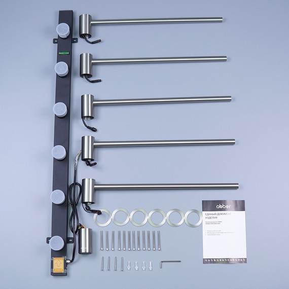 Полотенцесушитель электрический Abber Charme П5 795x520 мм AH4005BST, сталь брашированная фото 3