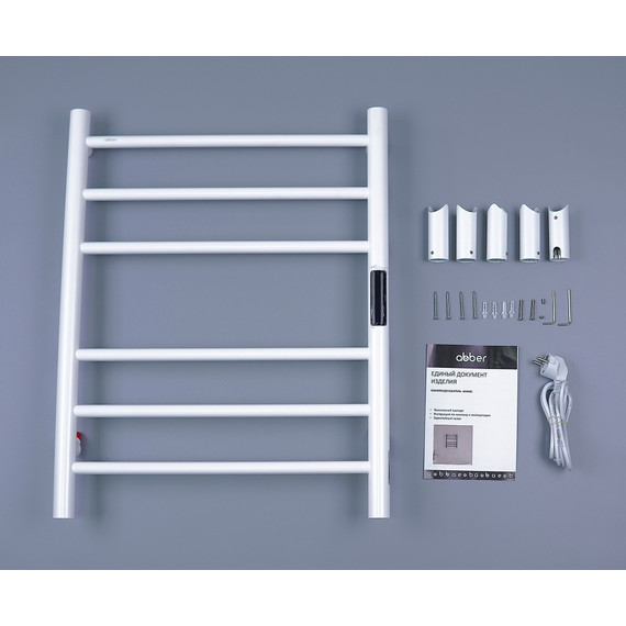 Полотенцесушитель электрический Abber Standard П6 630x500 мм AH4606MW, белый матовый фото 5