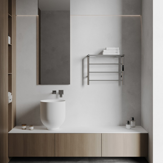 Полотенцесушитель электрический Abber Standard с полкой П6 500х600 мм AH4614 фото 2