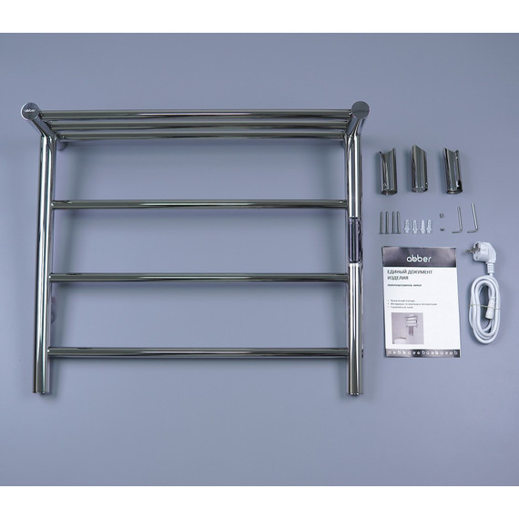 Полотенцесушитель электрический Abber Standard с полкой П6 500х600 мм AH4614 фото 6