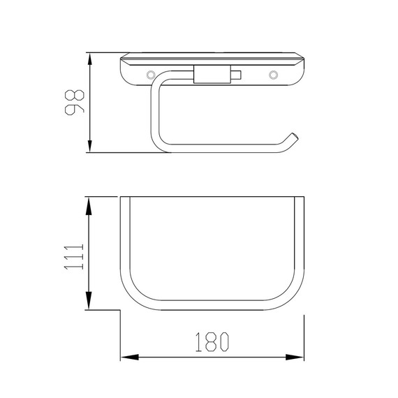 Держатель для туалетной бумаги Abber Nord AA1530NG, цвет никель фото 3