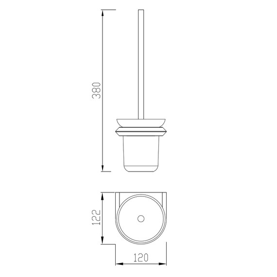 Ершик для унитаза Abber Nord AA1532B, цвет чёрный матовый фото 3