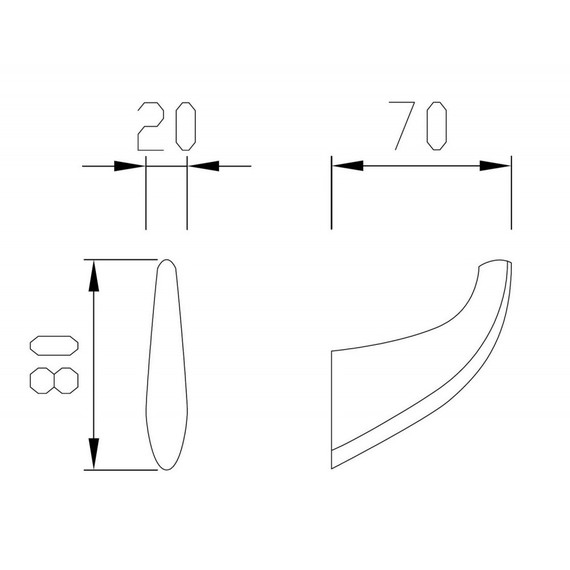 Крючок Abber Nord AA1550SP, цвет сатин фото 3