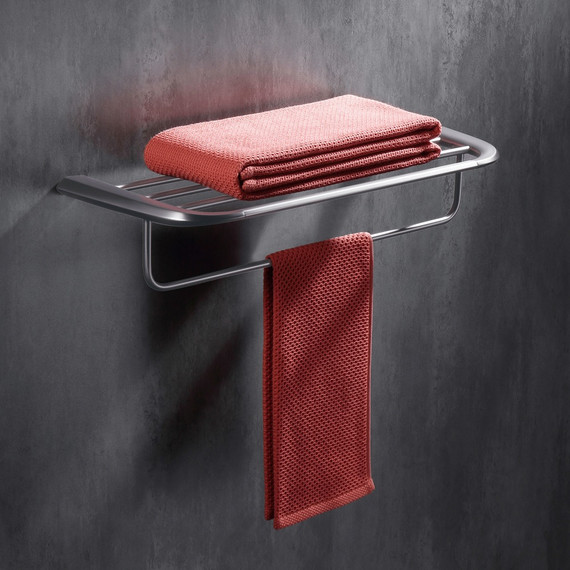 Полка для полотенец Abber Nord AA1554SP, цвет сатин фото 2