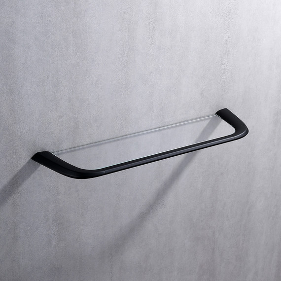 Стеклянная полка Abber Nord AA1555B, цвет чёрный матовый фото 2