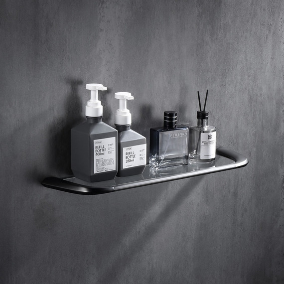 Стеклянная полка Abber Nord AA1555NG 50 см, цвет никель фото 2