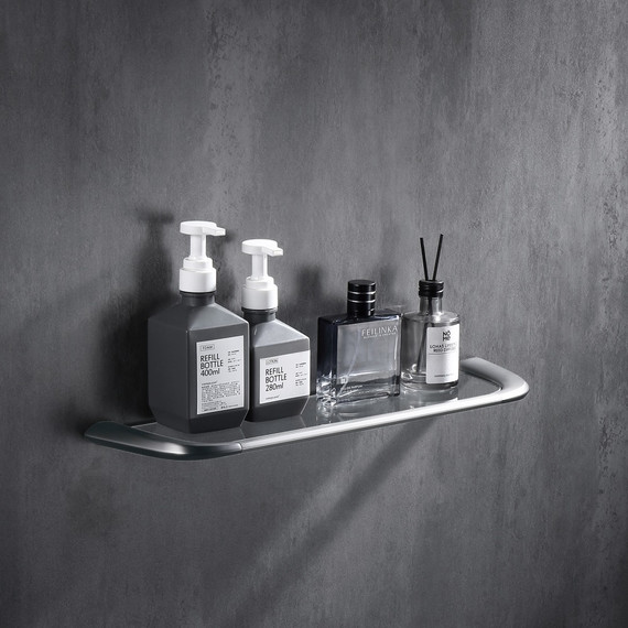 Стеклянная полка Abber Nord AA1555SP 50 см, цвет сатин фото 2