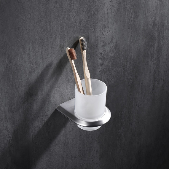 Стакан для зубных щеток Abber Nord AA1556SP, цвет сатин фото 2