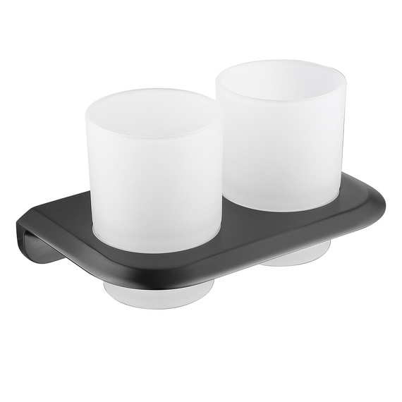 Стакан двойной для зубных щеток Abber Nord AA1557NG, цвет никель фото 