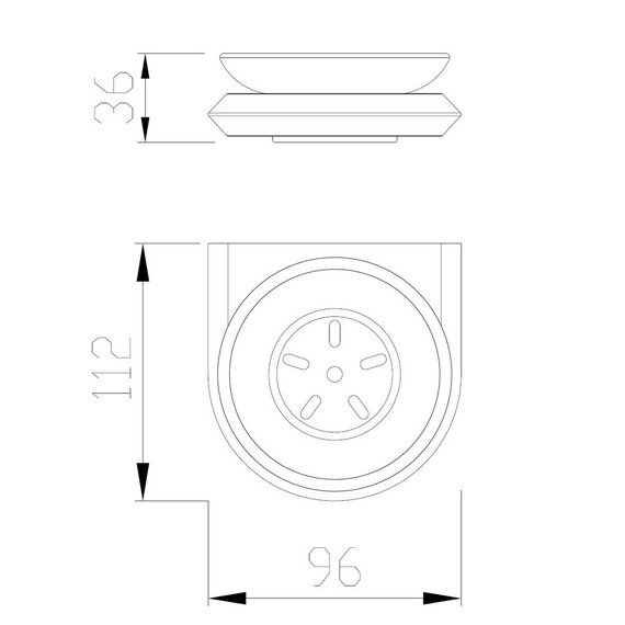 Мыльница Abber Nord AA1558NG, цвет никель фото 3