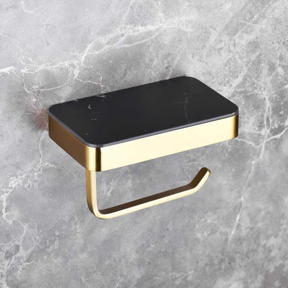 Держатель для туалетной бумаги ABBER Westen AA1730G, цвет золото матовое фото 2