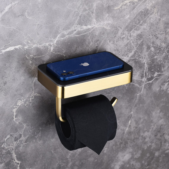 Держатель для туалетной бумаги ABBER Westen AA1730G, цвет золото матовое фото 3