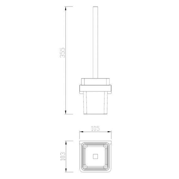 Ершик для унитаза Abber Westen AA1732G, цвет золото матовое фото 2