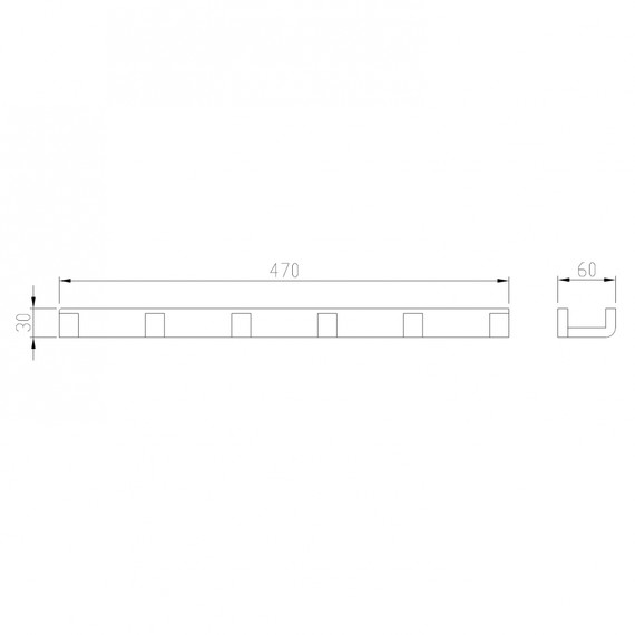 Набор крючков Abber Westen AA1752B, цвет чёрный матовый фото 2
