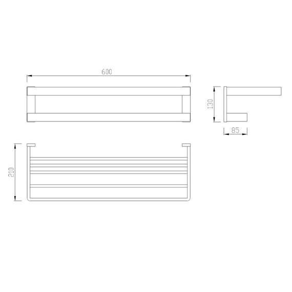Полка для полотенец Abber Westen AA1758NG, цвет никель фото 3