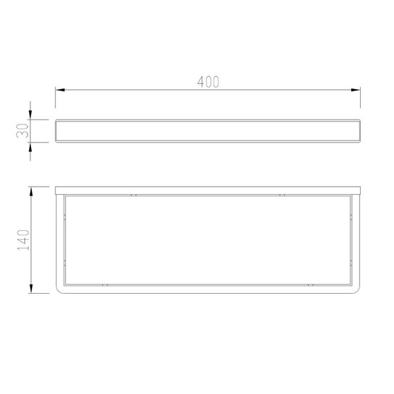 Стеклянная полка Abber Westen AA1759SP 40 см, цвет сатин фото 3