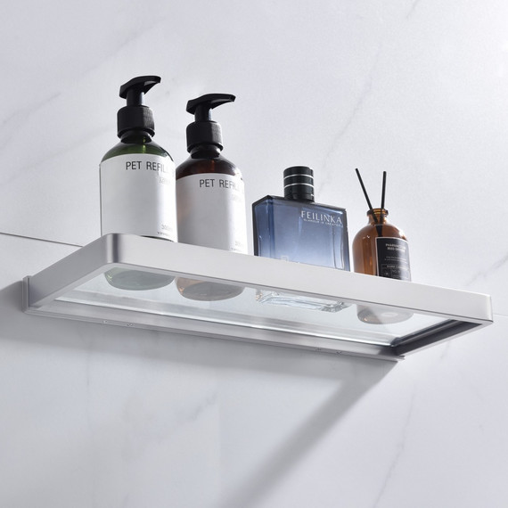 Стеклянная полка Abber Westen AA1759SP 40 см, цвет сатин фото 2