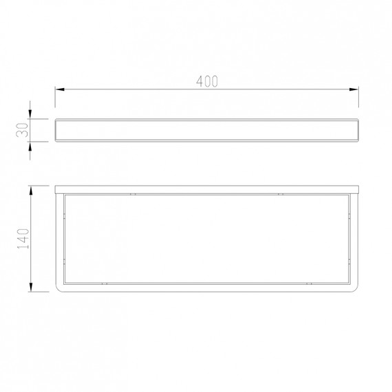Стеклянная полка Abber Westen AA1759 40 см фото 2