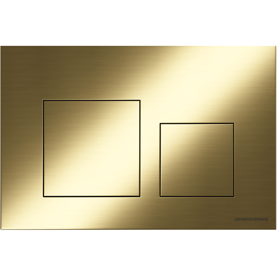 Кнопка смыва Ceramicanova Balance Square CN12-002BG, брашированное золото фото 