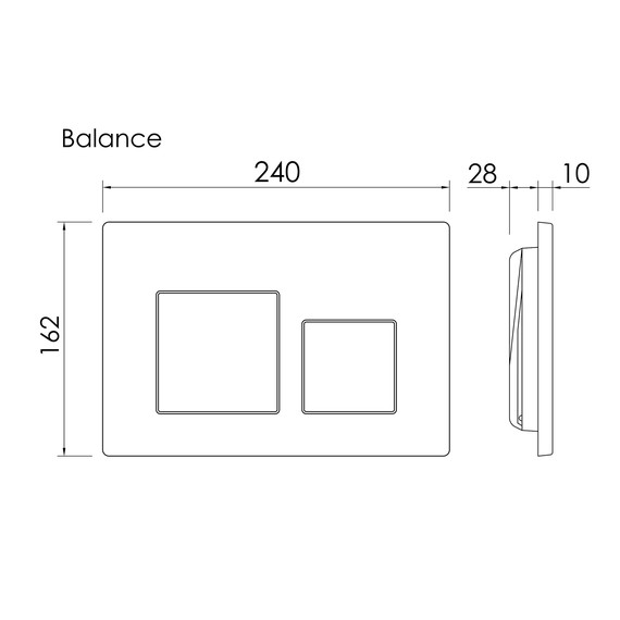 Кнопка смыва Ceramicanova Balance Square CN12-002W, белый глянцевый фото 3