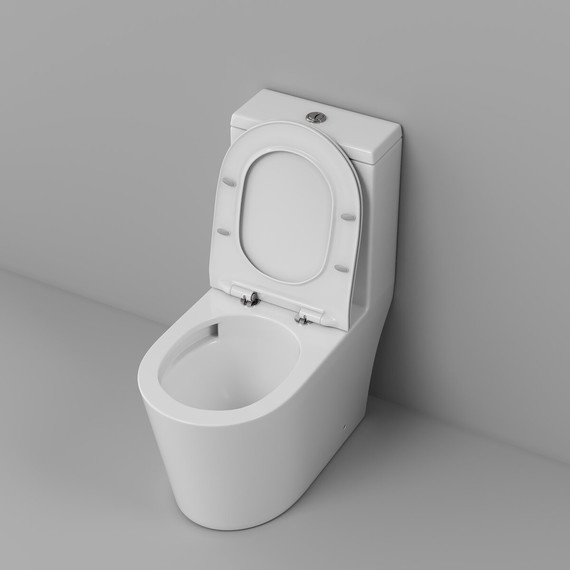 Унитаз-моноблок безободковый Grossman Classic GR-4487SQ с тонкой крышкой микролифт (система смыва Торнадо) фото 9